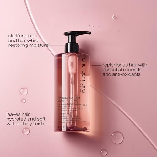 shu uemura art of hair Delicate Comfort Clarifying Shampoo For Dry Scalp & Hair - Cleanses and Softens, With Essential Nutrients and Antioxidants, 13.4 Fl Oz