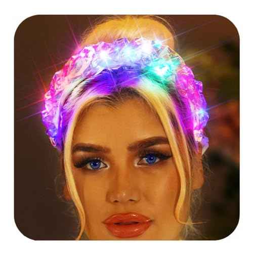 CAKURE Light Up Headbands Led Headband Glow Costume Hair Accessories for Women and Girls