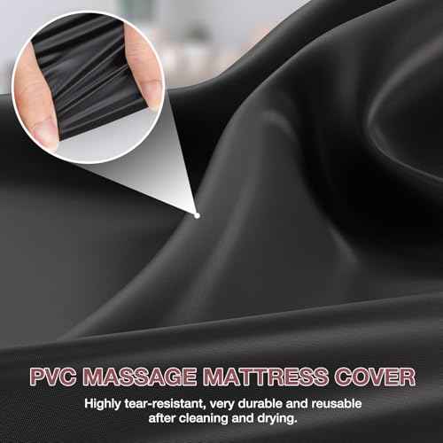 Noverlife 87x51in Massage Table Sheet, Reusable Wax Mat Pad Waterproof Massage Bed Cover Sheet, PVC Waxing Mat for Esthetician Bed Oilproof Waxing Table Sheet Fabric SPA Bed Cover for Beauty, Tattoo