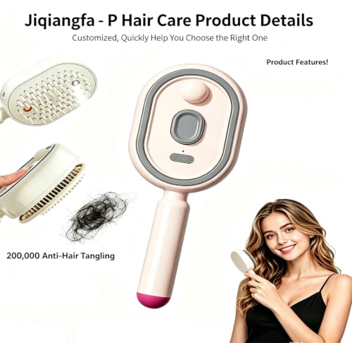 Rechargeable Electric Steam Hair Brush with Hydrating Mist
