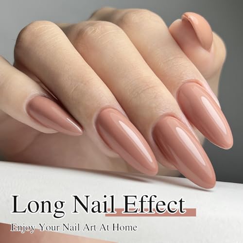 Double Rhythm Warm Nude Gel Polish 15ML – Same Color, Soak Off Nail Art Manicure