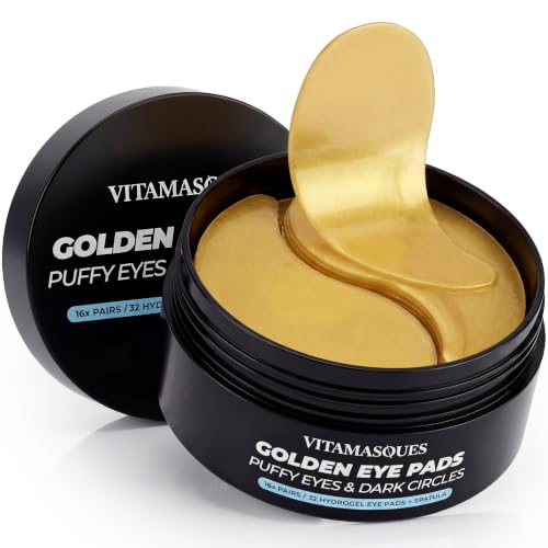 Vitamasques Golden Hydrogel Eye Pads – 32 Pairs for Puffy Eyes
