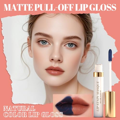 Peel Off Lip Stain - Waterproof Long Lasting Matte Nude Apricot