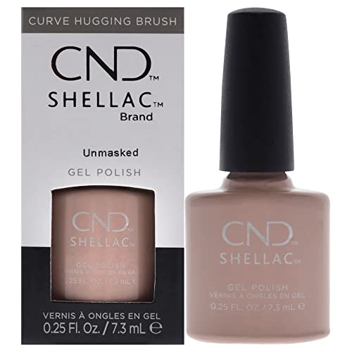 CND Shellac Gel Nail Polish, Long-lasting NailPaint Color with Curve-hugging Brush, Nude/Brown/Tan Polish, 0.25 fl oz