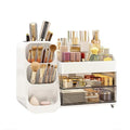 Makeup Organizer And Storage White Large 3 Clear Makeup Drawer Organizer,Skincare Organizers Countertop For Vanity Bedroom Tiered Makeup Box Organizer-Beauty Countertop Organization For Makeup