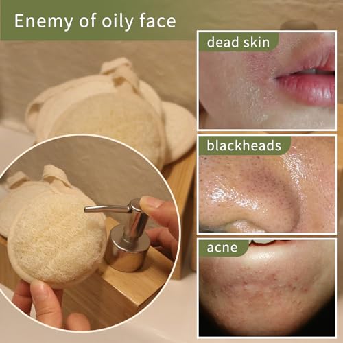 Natural Loofah Face Scrubber 4-Pack | Organic Exfoliating Pads