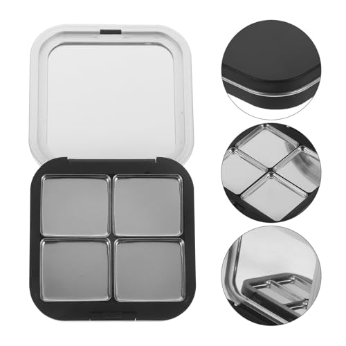 KALLORY Empty Eyeshadow Palette - 3-Grid Magnetic Makeup Container