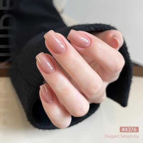 GAOY Nude Gel Nail Polish 16ml Sheer French Base UV/LED Cure for Nail Art