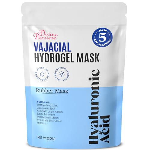 Divine Derriere Hydrogel Vajacial Mask - Premium Modeling Rubber Mask with Hyaluronic Acid, Deeply Purifying & Super Hydrating Hydro-jelly Sheet Masks, Complete Peel-Off Jelly Mask Powder Kit