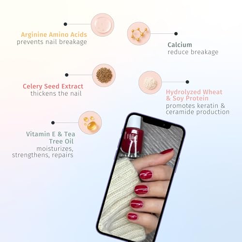 340 Forever Beautiful & Rejuvacote 1 Nail Growth System Bundle - Pink Nail Polish Duo for French Manicure & Wedding Nails - Duri