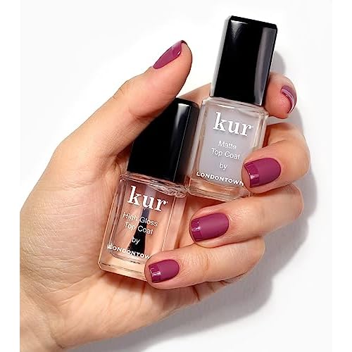 LONDONTOWN High Gloss Top Coat ? Glass-Like Shine, Smooth Finish, Streak-Free Application with Pro-Contour Brush, Enhances Nail Color & Extends Wear