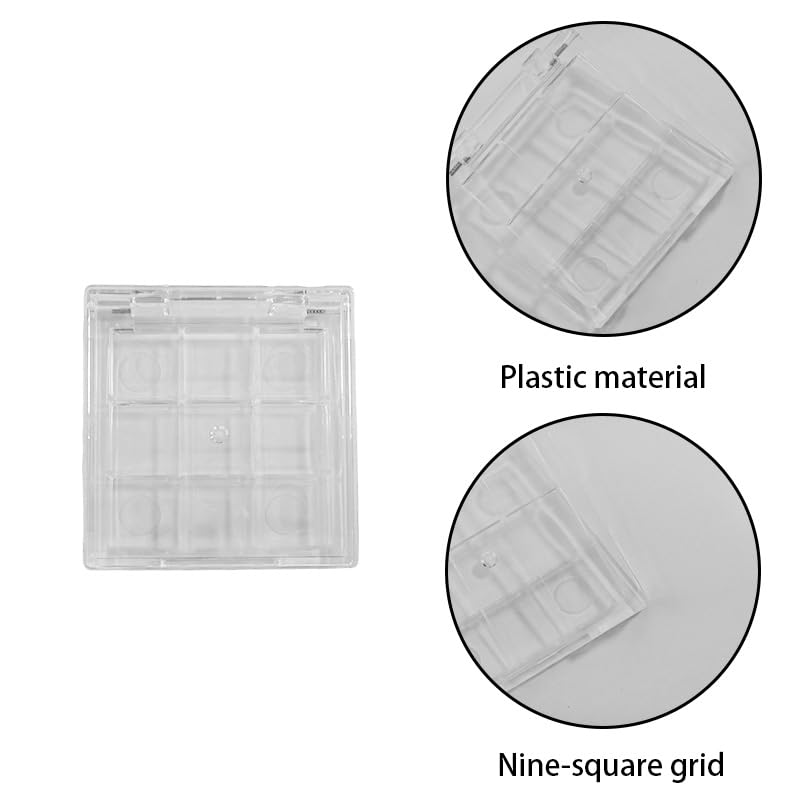 4-Piece 9-Grid Empty Makeup Palette - DIY Lipstick Eyeshadow Organizer