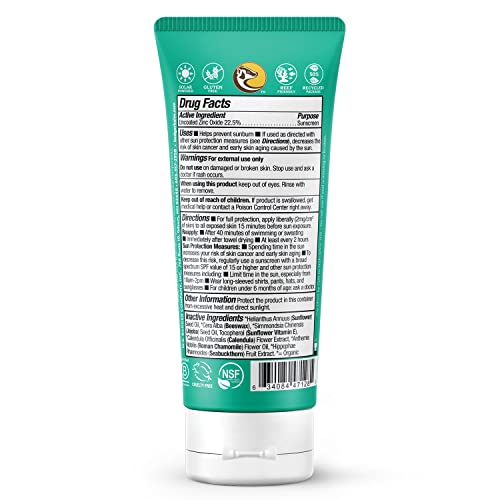 Badger Mineral Baby Sunscreen Cream SPF 40, 98% Organic Toddler Sunscreen with Zinc Oxide, Broad Spectrum, Reef Safe, Water Resistant, Pediatrician Tested Baby Sunblock for Sensitive Skin, 2.9 fl oz