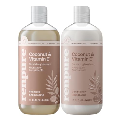 Renpure Coconut & Vitamin E Nourishing Shampoo & Conditioner Set 2x16oz