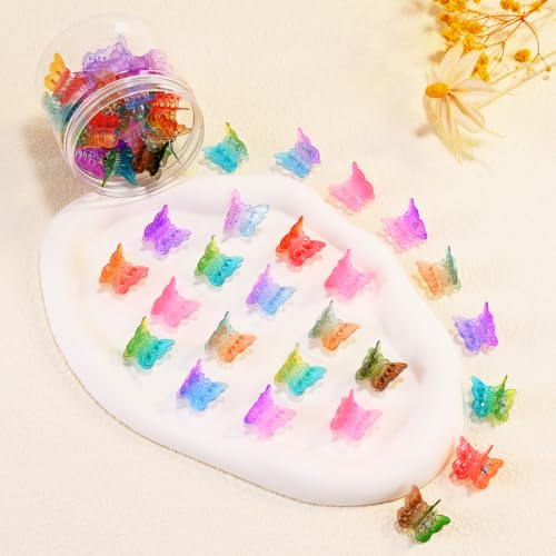 Mini Butterfly Hair Clips, 50pcs Y2K 90s Claw Barrette