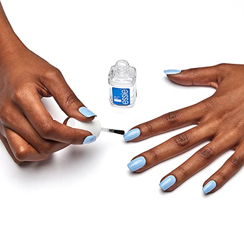 essie Salon-Quality Nail Polish Bundle, Vegan, Peachy Coral, Peach Side Babe + All In One Base Coat and Top Coat, 0.46 fl oz each