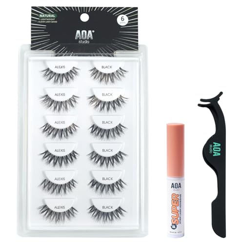 AOA Studio 6-Pair Natural Handmade False Eyelashes Kit