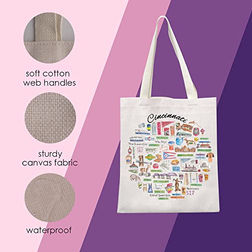 MNIGIU Cincinnati Tote Bag - Souvenir Gift and Travel Bag - Welcome Gift