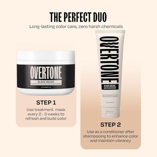 oVertone Black Velvet Color Depositing Hair Mask, 8 oz