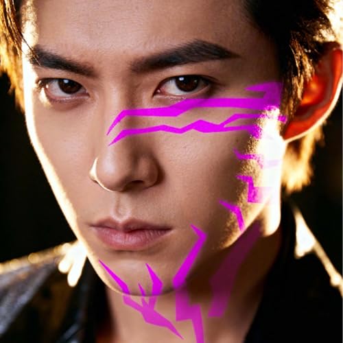 Demon Hunter Temporary Tattoos Purple Waterproof 4-Piece