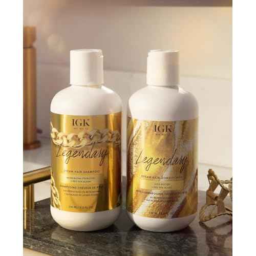 IGK LEGENDARY Dream Hair Shampoo and Conditioner Set | Healthy + Hydrated + Shine | Vegan + Cruelty Free | 8 Oz