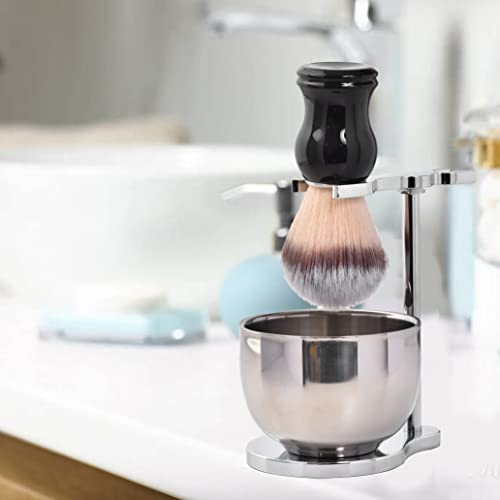 JEQUIL&CORENVEO Shaving Set for Men, 3 in 1 Grooming Set Includes Shaving Brush, Shaving Bowl, Razor & Brush Stand