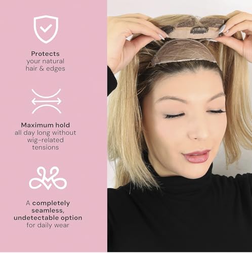 Milano Collection Glueless Top Grip Headband for Hair Topper & Wiglets, Beige