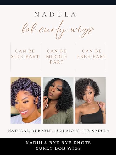 Nadula Bye Bye Knots Bob Curly Wig 8in Glueless Human Hair