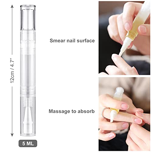 10-Pack 5ml Empty Twist Pens for Lip Gloss & Nail Oil
