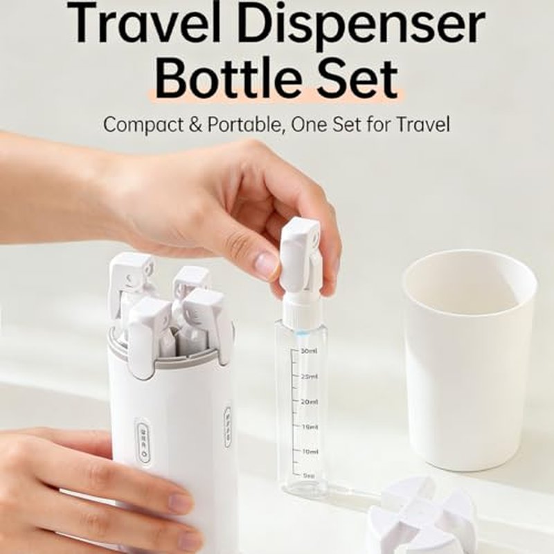 30ML Travel Toiletry Bottle Set - Leak-Proof Dispenser & Organizer