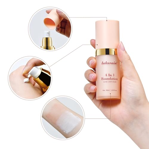 Foundation 4 in 1 - Color Changing, Medium Coverage, Hypoallergenic, Long-lasting & Waterproof, Neutral Finish
