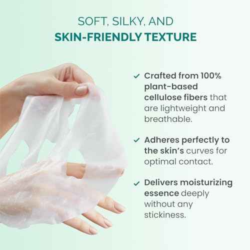 PLANTIFIQUE Facial Sheet Mask Hydration Heaven 5 pack ? Aloe Vera & Hyaluronic Acid Hydrating & Refreshing Face Masks ? Korean Skincare for Dry or Tired Skin