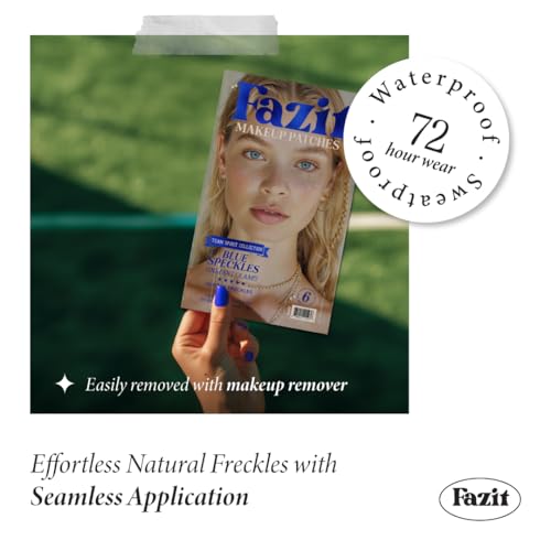 Fazit Blue Speckles Glitter Freckle Patches - Waterproof, 6 Pack