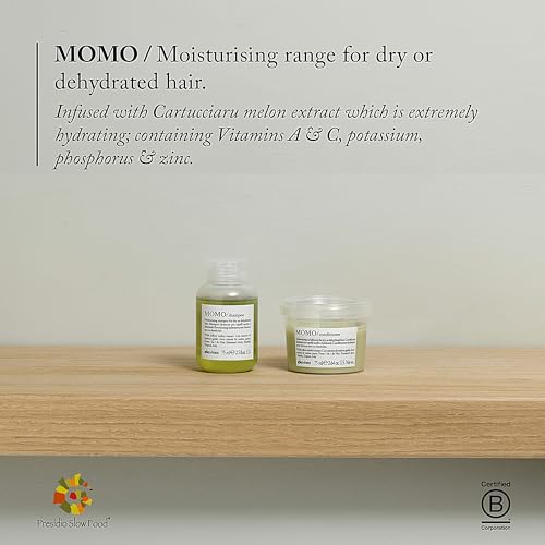 Davines MOMO Shampoo, Gentle Moisturizing Cleanser For Dry And Dehydrated Hair, Add Softness And Shine