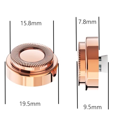 Flawless Hair Remover Replacement Heads GEN 1 - 8pcs, Gold-Plated, Hypoallergenic