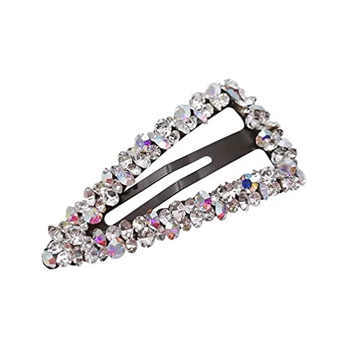 20 Pcs Triangle Shaped Metal Snap Hair Clips No Slip Barrettes Hair Accessories for Girls and Women (Black)