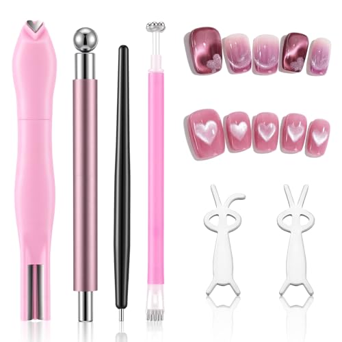 Cat Eye Nail Magnet Set - 6 Pcs Tool for Gel Polish Art