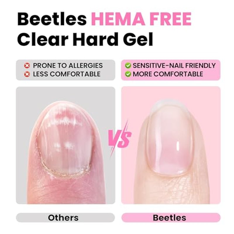 Beetles HEMA-Free Hard Gel - Jelly Pink Builder Gel, 30g