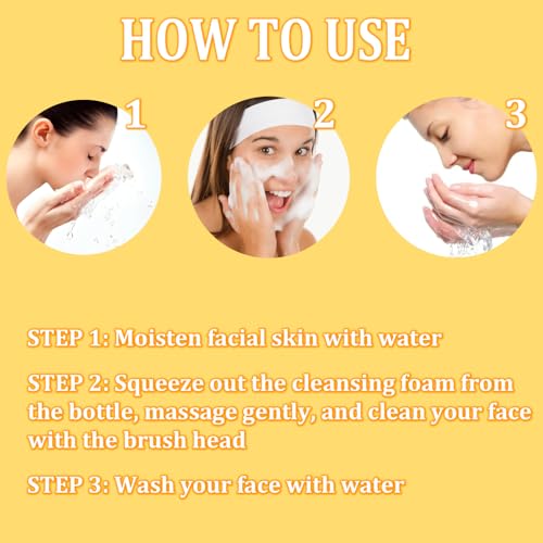 2PCS Turmeric Facial Cleanser, Foaming Face Wash for All Skin Deep Cleaning
