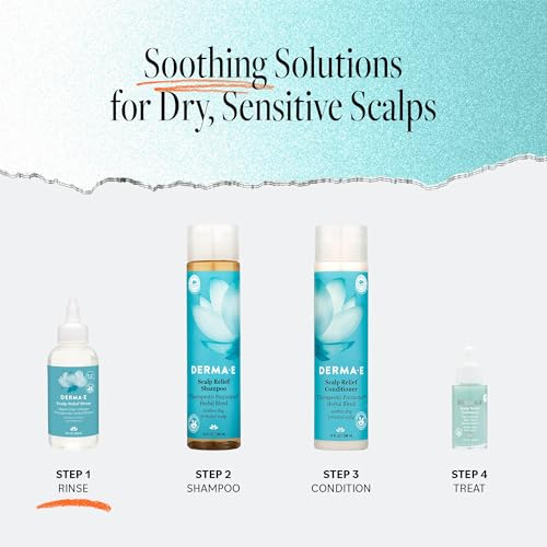 Derma E Scalp Relief Rinse - Exfoliating Pre-Shampoo Treatment 4oz
