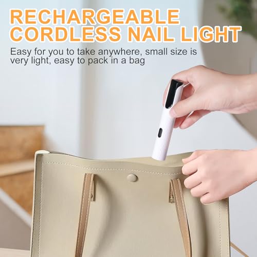 UV LED Nail Lamp Cordless Gel Curing Light with LCD Timer