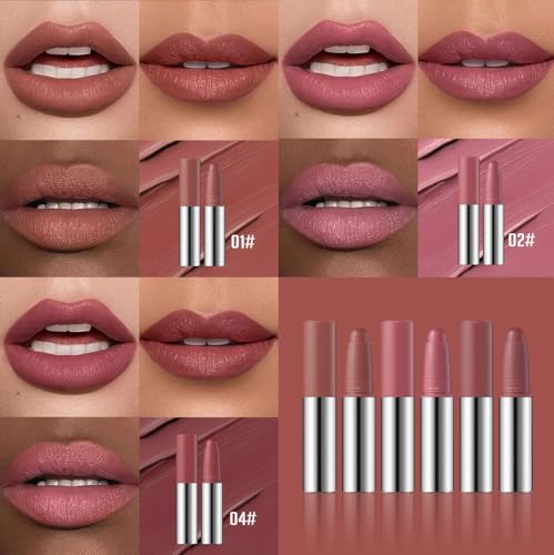 Matte Lipstick Crayon Set – Waterproof Long Lasting 6 Colors