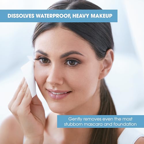 Diamond Wipes Makeup Remover Face Wipes with Vitamin E - 50 Count, Light Blue