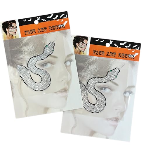 Day of the Dead Face Gems Sticker, 2-Pack Holographic