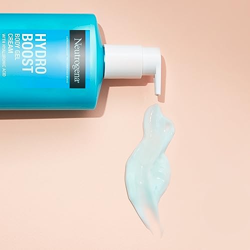 Neutrogena Hydro Boost Body Gel Cream, Hydrating Body Lotion with Hyaluronic Acid for Normal to Dry Skin, Lightweight Fragrance-Free Hyaluronic Acid Moisturizer, 16 OZ