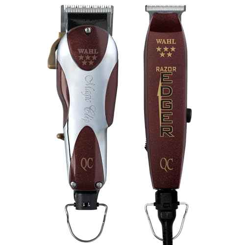 Wahl Professional Unicord Combo, Corded Magic Clip Clipper & Razor Edger Trimmer Set, Single-Cord Design, Includes Guides & Accessories