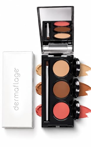 Dermaflage Waterproof Tattoo Concealer Palette - Matte Bronze, 3-Shade Coverage