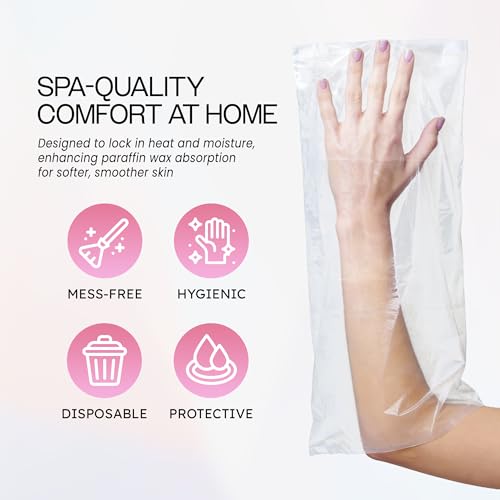 Pana Paraffin Wax Thermal Mitt Liners for Hand or Foot, 100 Count (15 x 10 in)