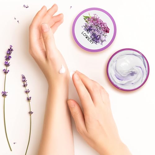 Lavender Lilac Body Butter - Hydrating Shea Cream with Jojoba Oil