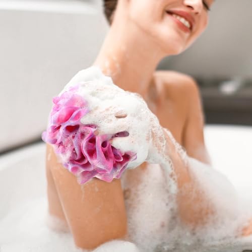 Large Loofah Sponges Pack of 6 - Exfoliating Bath Puffs